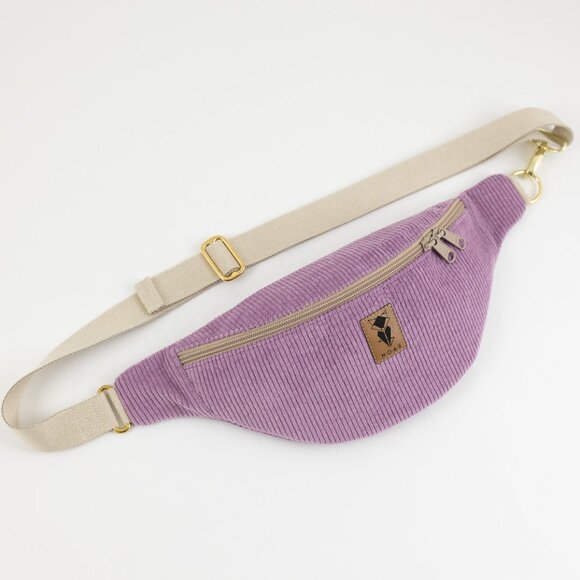 N.O.A.S Handmade Lilac Hip Crossbody Bag Fanny Pack Medium - Picture 2 of 8
